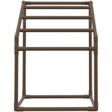 Towel Racks & Holders: VEVOR Pool Towel Rack, 5 Bar, Brown, Freestanding Outdoor PVC Trapedozal Poolside Storage Organizer, Include 8 Towel Clips, Mesh Bag, Hook, Also Stores Floats and Paddles, for Beach, Swimming Pool