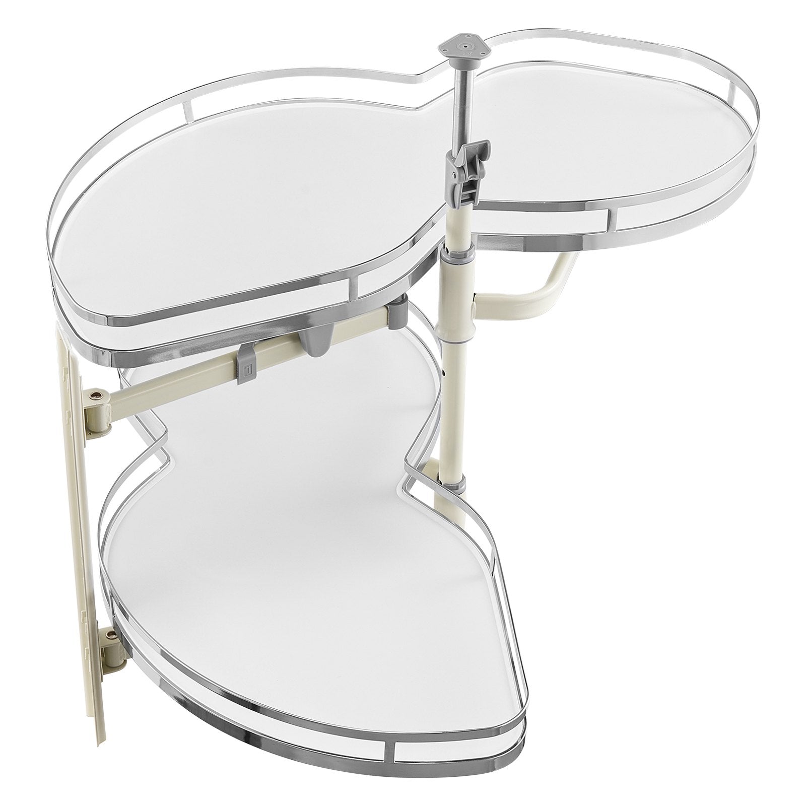 Desk Accessories: VEVOR Swing Left Blind Corner Cabinet, Pull Out Organizer for 36 inch Width Blind Cabinet, 2 Tier Height Adjustable Swing Tray, Soft Close Kitchen Cloud Blind Organizer, Left Open