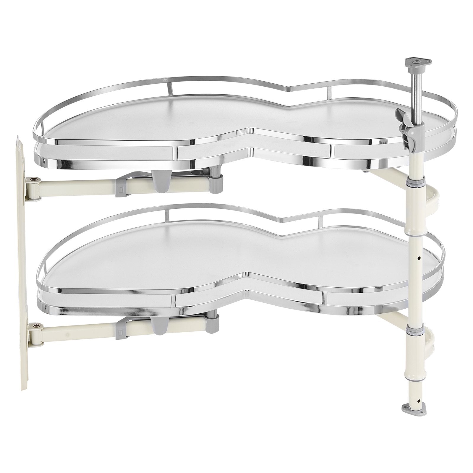 Desk Accessories: VEVOR Swing Left Blind Corner Cabinet, Pull Out Organizer for 36 inch Width Blind Cabinet, 2 Tier Height Adjustable Swing Tray, Soft Close Kitchen Cloud Blind Organizer, Left Open