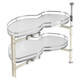 Desk Accessories: VEVOR Swing Left Blind Corner Cabinet, Pull Out Organizer for 36 inch Width Blind Cabinet, 2 Tier Height Adjustable Swing Tray, Soft Close Kitchen Cloud Blind Organizer, Left Open