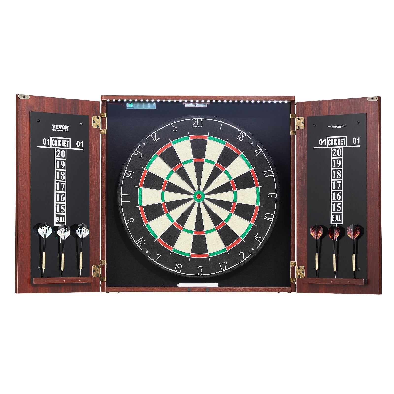 Tool Sockets: VEVOR Dartboard and Cabinet Set Official Size Complete Accessory Steel Tip Dart