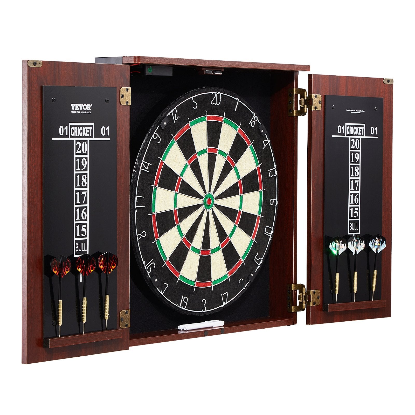 Tool Sockets: VEVOR Dartboard and Cabinet Set Official Size Complete Accessory Steel Tip Dart