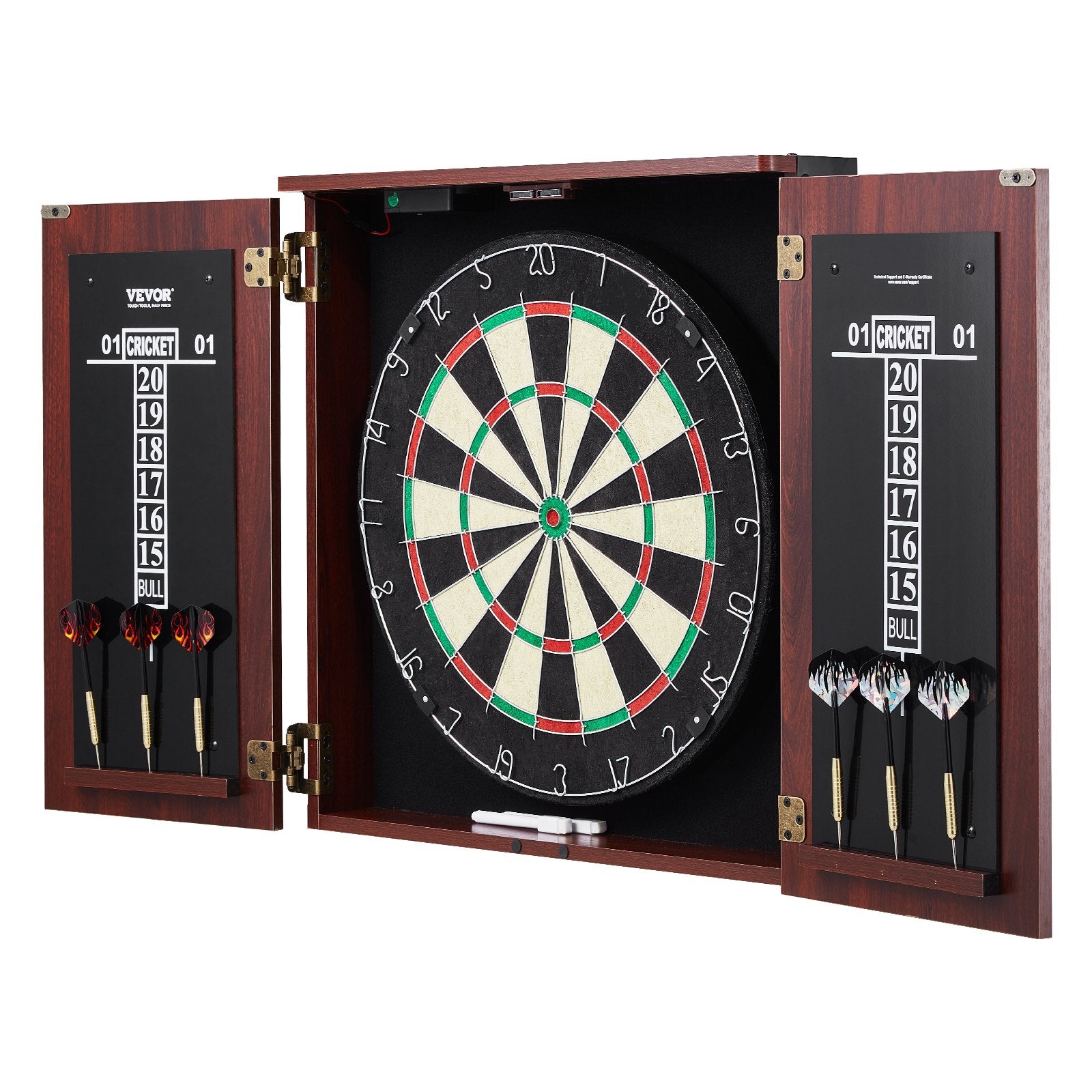 Tool Sockets: VEVOR Dartboard and Cabinet Set Official Size Complete Accessory Steel Tip Dart
