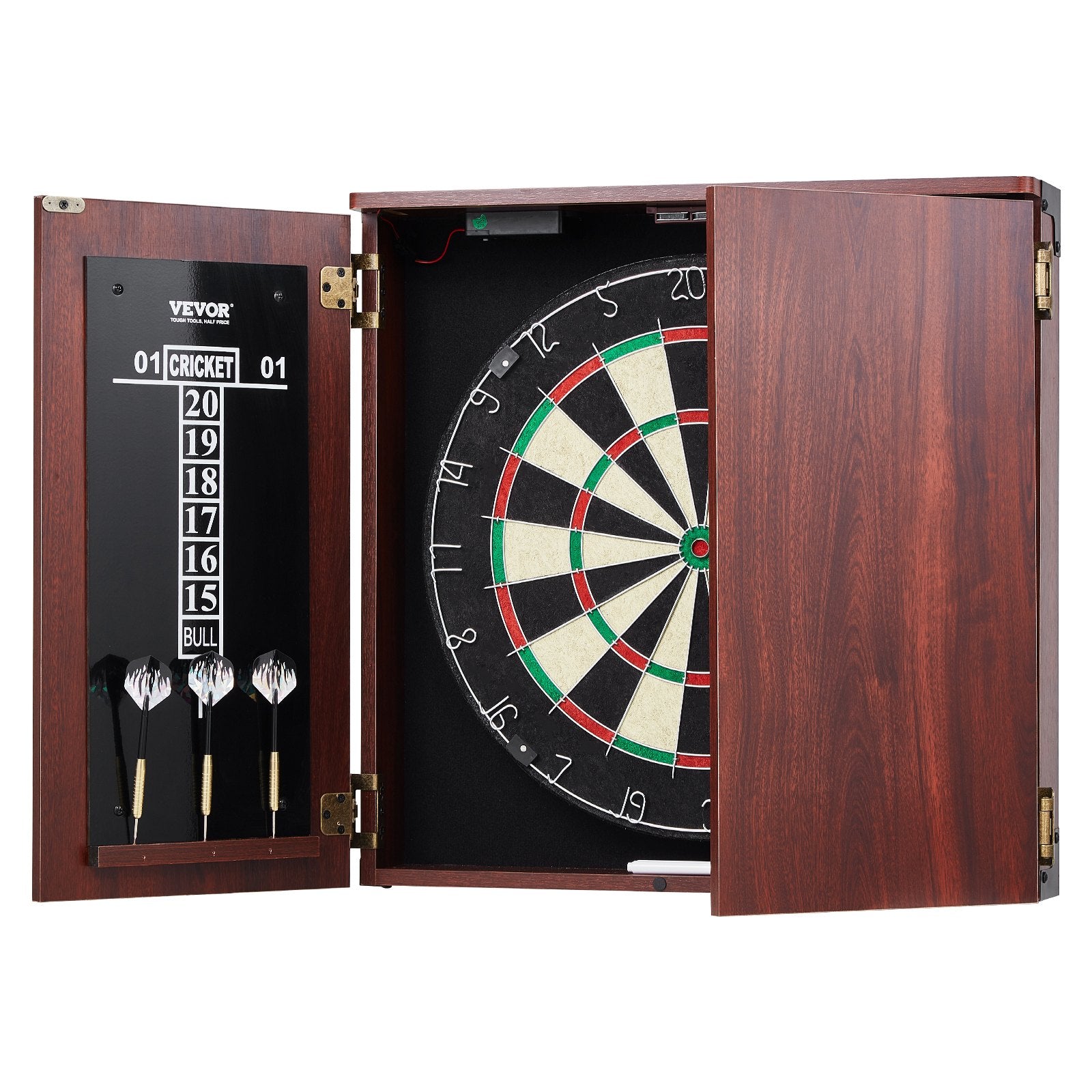 Tool Sockets: VEVOR Dartboard and Cabinet Set Official Size Complete Accessory Steel Tip Dart