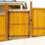 Fence & Gate Accessories: VEVOR Gate Building Kit, Fits 152.4 to 243.8 cm Wide Openings, Up from 182.9 to 213.4 cm High Fence, Adjustable Gate Building Kit, Anti Sag Full Gate Frame Kit with Latch Lock, for Wooden Fence, Iron