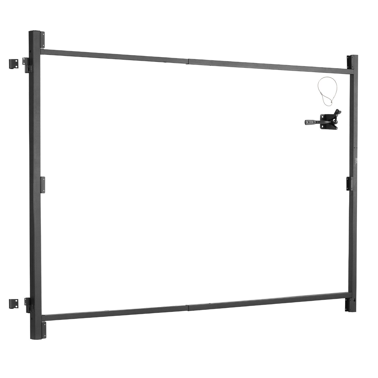 Fence & Gate Accessories: VEVOR Gate Building Kit, Fits 152.4 to 243.8 cm Wide Openings, Up from 182.9 to 213.4 cm High Fence, Adjustable Gate Building Kit, Anti Sag Full Gate Frame Kit with Latch Lock, for Wooden Fence, Iron