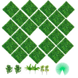 Artificial Wall Plants: VEVOR Artificial Boxwood Panels, 20 PCS 20""x20"" Boxwood Hedge Wall Panels, PE Artificial Grass Backdrop Wall 1.6"", Privacy Hedge Screen for Decoration of Outdoor, Indoor, Garden, Fence, and Backyar