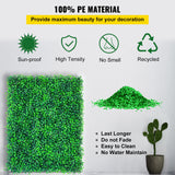 Artificial Wall Plants: VEVOR Artificial Boxwood Panels, 20 PCS 20""x20"" Boxwood Hedge Wall Panels, PE Artificial Grass Backdrop Wall 1.6"", Privacy Hedge Screen for Decoration of Outdoor, Indoor, Garden, Fence, and Backyar