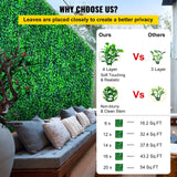 Artificial Wall Plants: VEVOR Artificial Boxwood Panels, 20 PCS 20""x20"" Boxwood Hedge Wall Panels, PE Artificial Grass Backdrop Wall 1.6"", Privacy Hedge Screen for Decoration of Outdoor, Indoor, Garden, Fence, and Backyar