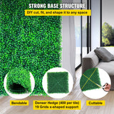 Artificial Wall Plants: VEVOR Artificial Boxwood Panels, 20 PCS 20""x20"" Boxwood Hedge Wall Panels, PE Artificial Grass Backdrop Wall 1.6"", Privacy Hedge Screen for Decoration of Outdoor, Indoor, Garden, Fence, and Backyar