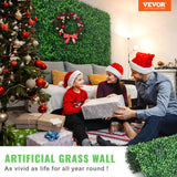 Garden Ornaments: VEVOR Artificial Boxwood Panel UV 12pcs Boxwood Hedge Wall Panels Artificial Grass Backdrop Wall 20X20" 4cm Green Grass Wall Fake Hedge for Decor Privacy Fence Indoor Outdoor Garden Backyard