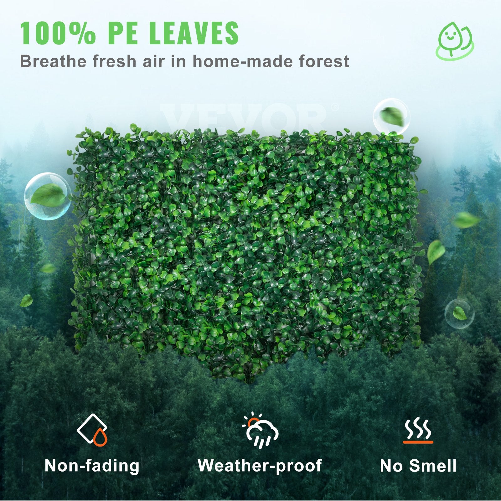 Garden Ornaments: VEVOR Artificial Boxwood Panel UV 12pcs Boxwood Hedge Wall Panels Artificial Grass Backdrop Wall 20X20" 4cm Green Grass Wall Fake Hedge for Decor Privacy Fence Indoor Outdoor Garden Backyard