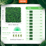 Garden Ornaments: VEVOR Artificial Boxwood Panel UV 12pcs Boxwood Hedge Wall Panels Artificial Grass Backdrop Wall 20X20" 4cm Green Grass Wall Fake Hedge for Decor Privacy Fence Indoor Outdoor Garden Backyard