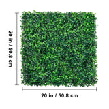 Garden Ornaments: VEVOR Artificial Boxwood Panel UV 12pcs Boxwood Hedge Wall Panels Artificial Grass Backdrop Wall 20X20" 4cm Green Grass Wall Fake Hedge for Decor Privacy Fence Indoor Outdoor Garden Backyard