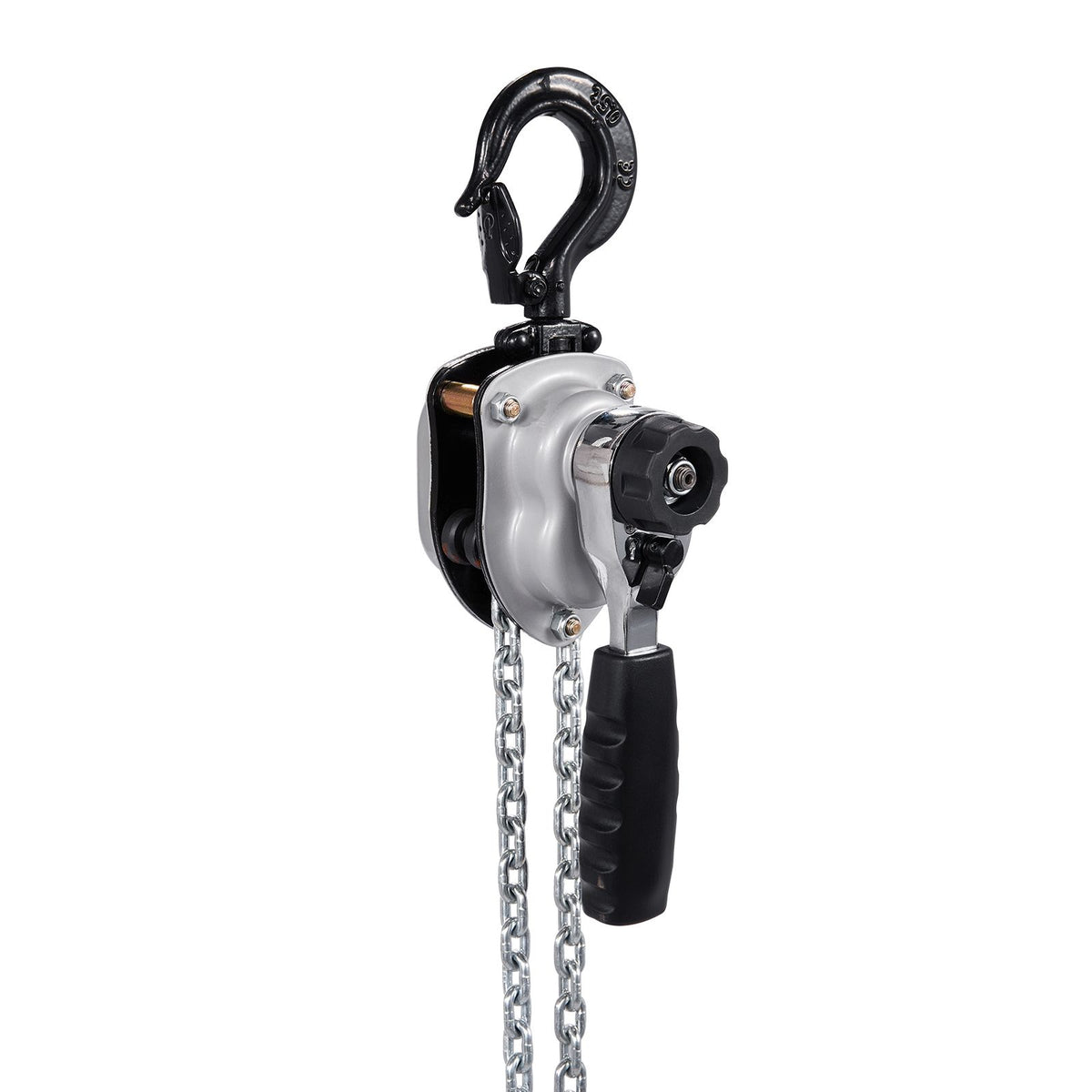 Manual Lever Chain Hoist, 1/4T 250KG Capacity Heavy Duty Come Along, 1.5M Lift G80 Alloy Steel Chain With Dual Pawl Mechanical Brake, 360° Rotating Hooks, for Warehouse Construction Garage