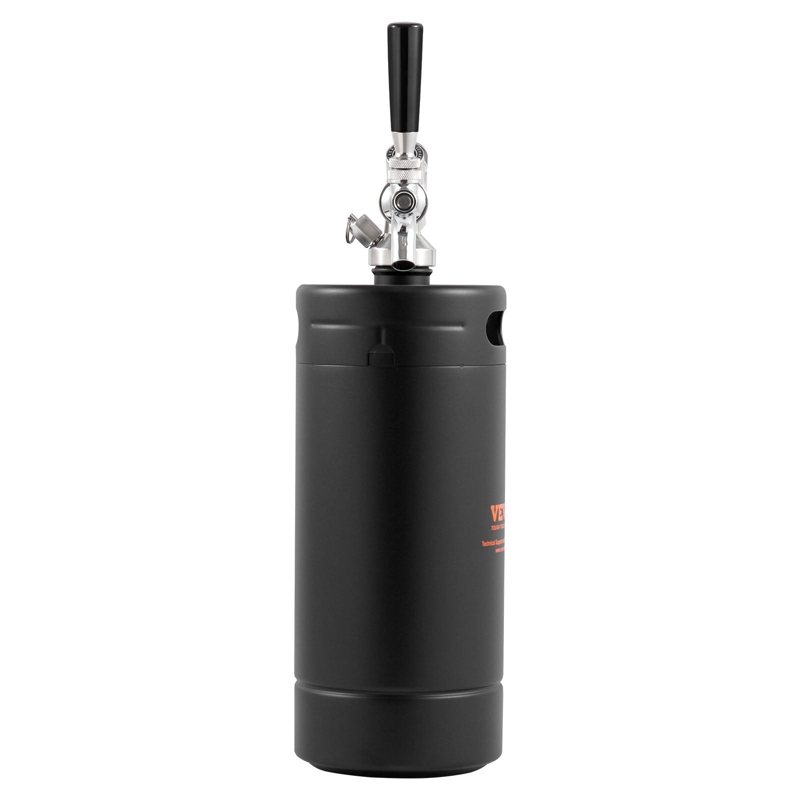Distilling & Brewing: VEVOR Beer Growler Tap System, 4L Mini Keg, 304 Stainless Steel Pressurized Beer Growler, Keg Growler with Pressure Display, CO2 Regulator Faucet, Leak-Proof Ring For Draft, Homebrew, Craft Beer