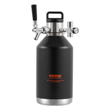 Distilling & Brewing: VEVOR Beer Growler Tap System, 4L Mini Keg, 304 Stainless Steel Pressurized Beer Growler, Keg Growler with Pressure Display, CO2 Regulator Faucet, Leak-Proof Ring For Draft, Homebrew, Craft Beer