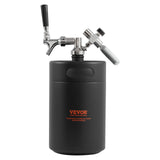 Distilling & Brewing: VEVOR Beer Growler Tap System, 5L Mini Keg, 304 Stainless Steel Pressurized Beer Growler, Keg Growler with Pressure Display, CO2 Regulator Faucet, Leak-Proof Ring For Draft, Homebrew, Craft Beer