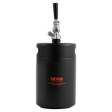 Distilling & Brewing: VEVOR Beer Growler Tap System, 5L Mini Keg, 304 Stainless Steel Pressurized Beer Growler, Keg Growler with Pressure Display, CO2 Regulator Faucet, Leak-Proof Ring For Draft, Homebrew, Craft Beer