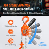 Pull Out Bins: VEVOR Manual Lever Chain Hoist, 1/2 Ton 1100 lbs Capacity 10 FT Come Along, G80 Galvanized Carbon Steel with Weston Double-Pawl Brake, Auto Chain Leading & 360° Rotation Hook, for Garage Factory Dock
