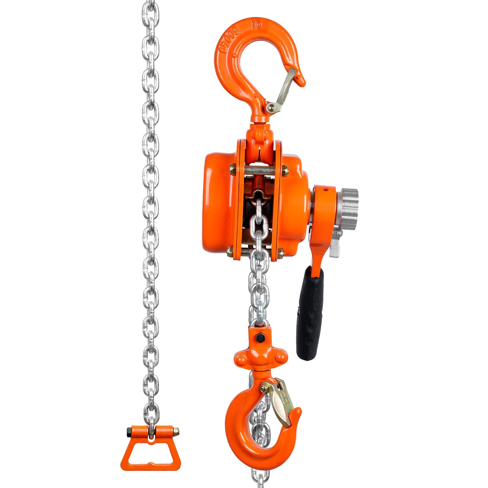 Pull Out Bins: VEVOR Manual Lever Chain Hoist, 1/2 Ton 1100 lbs Capacity 10 FT Come Along, G80 Galvanized Carbon Steel with Weston Double-Pawl Brake, Auto Chain Leading & 360° Rotation Hook, for Garage Factory Dock