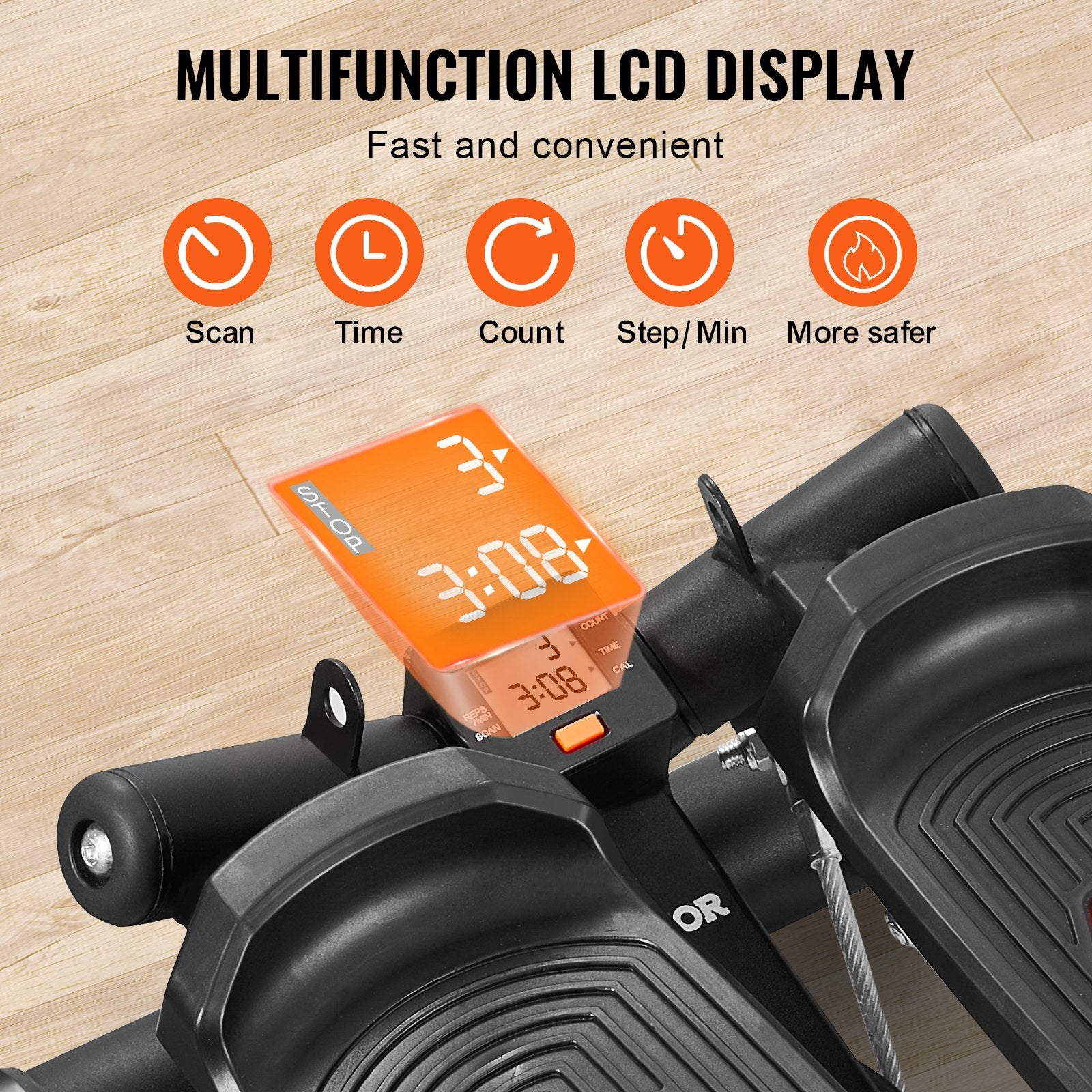 Gym & Training Step: VEVOR Stair Stepper for Exercise at Home Mini Twist Stepper Resistance Band