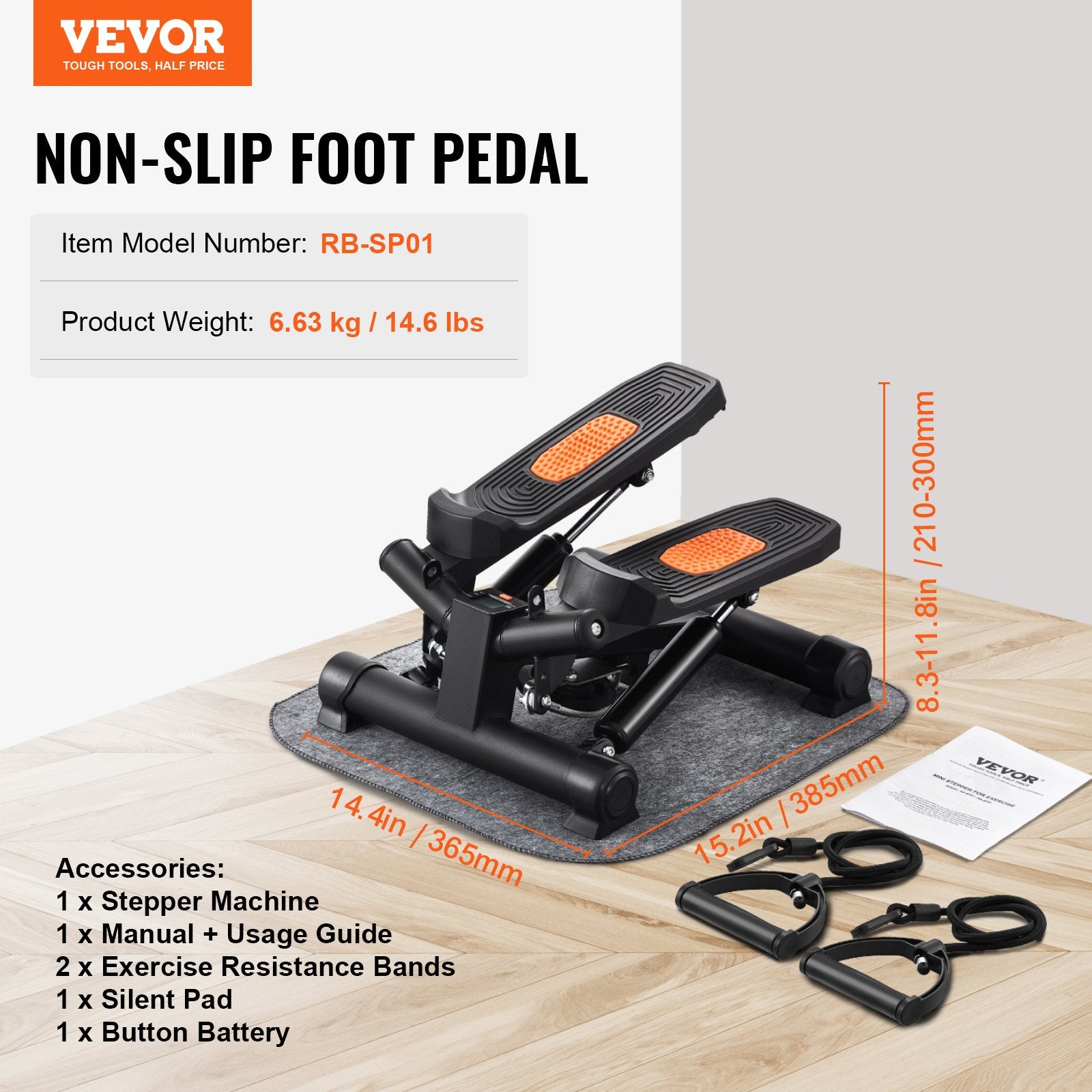 Gym & Training Step: VEVOR Stair Stepper for Exercise at Home Mini Twist Stepper Resistance Band