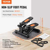 Gym & Training Step: VEVOR Stair Stepper for Exercise at Home Mini Twist Stepper Resistance Band