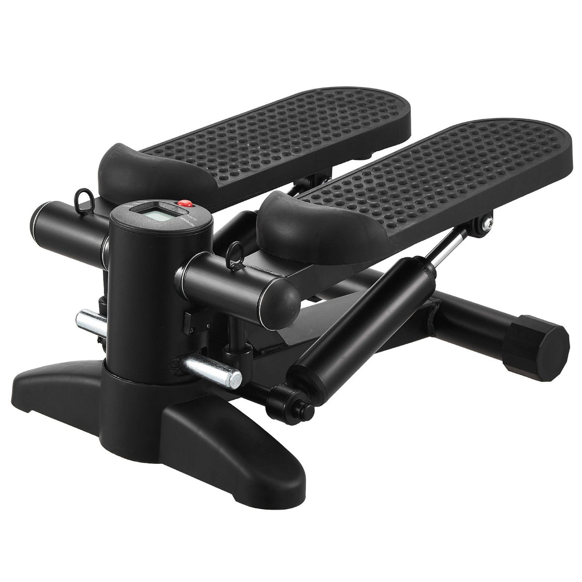 Stair Stepper, Mini Stepper for Exercise at Home, Hydraulic Fitness Stepper with Resistance Bands, Full Body Workout Cardio Equipment, Stair Climber with LCD Monitor, 330LBS Load Capacity