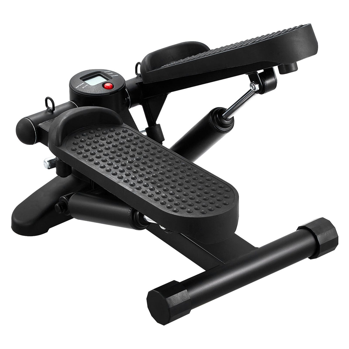 Stair Stepper, Mini Stepper for Exercise at Home, Hydraulic Fitness Stepper with Resistance Bands, Full Body Workout Cardio Equipment, Stair Climber with LCD Monitor, 330LBS Load Capacity