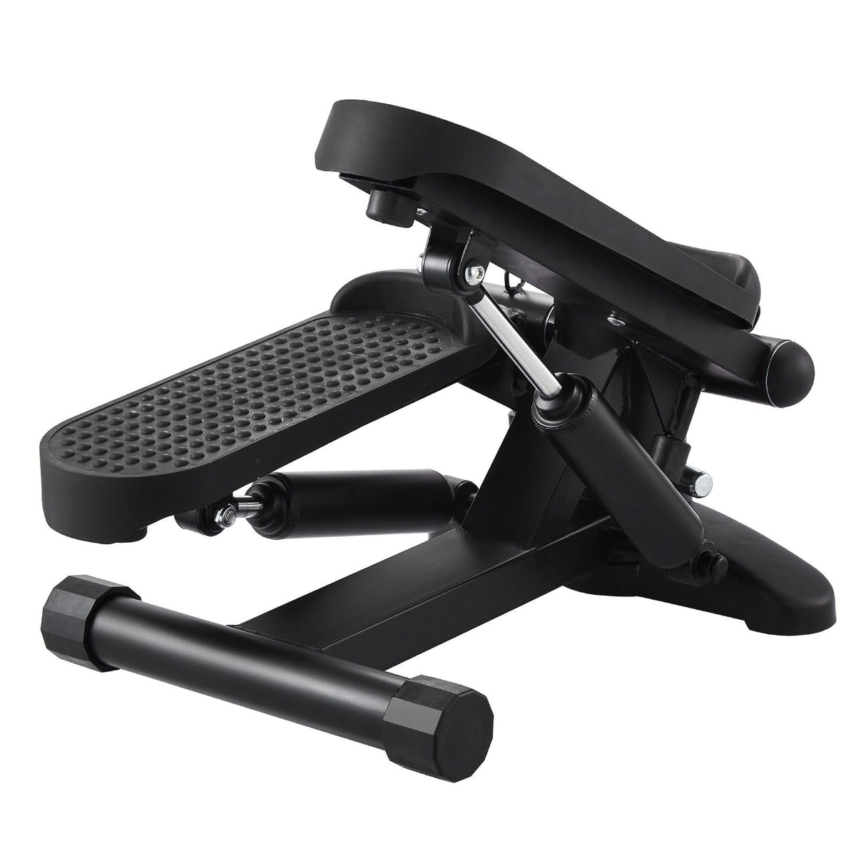 Stair Stepper, Mini Stepper for Exercise at Home, Hydraulic Fitness Stepper with Resistance Bands, Full Body Workout Cardio Equipment, Stair Climber with LCD Monitor, 330LBS Load Capacity