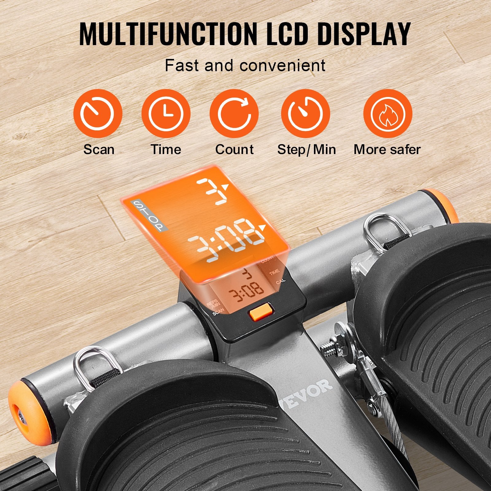 Stair Stepper for Exercise at Home Mini Stepper with Resistance Band