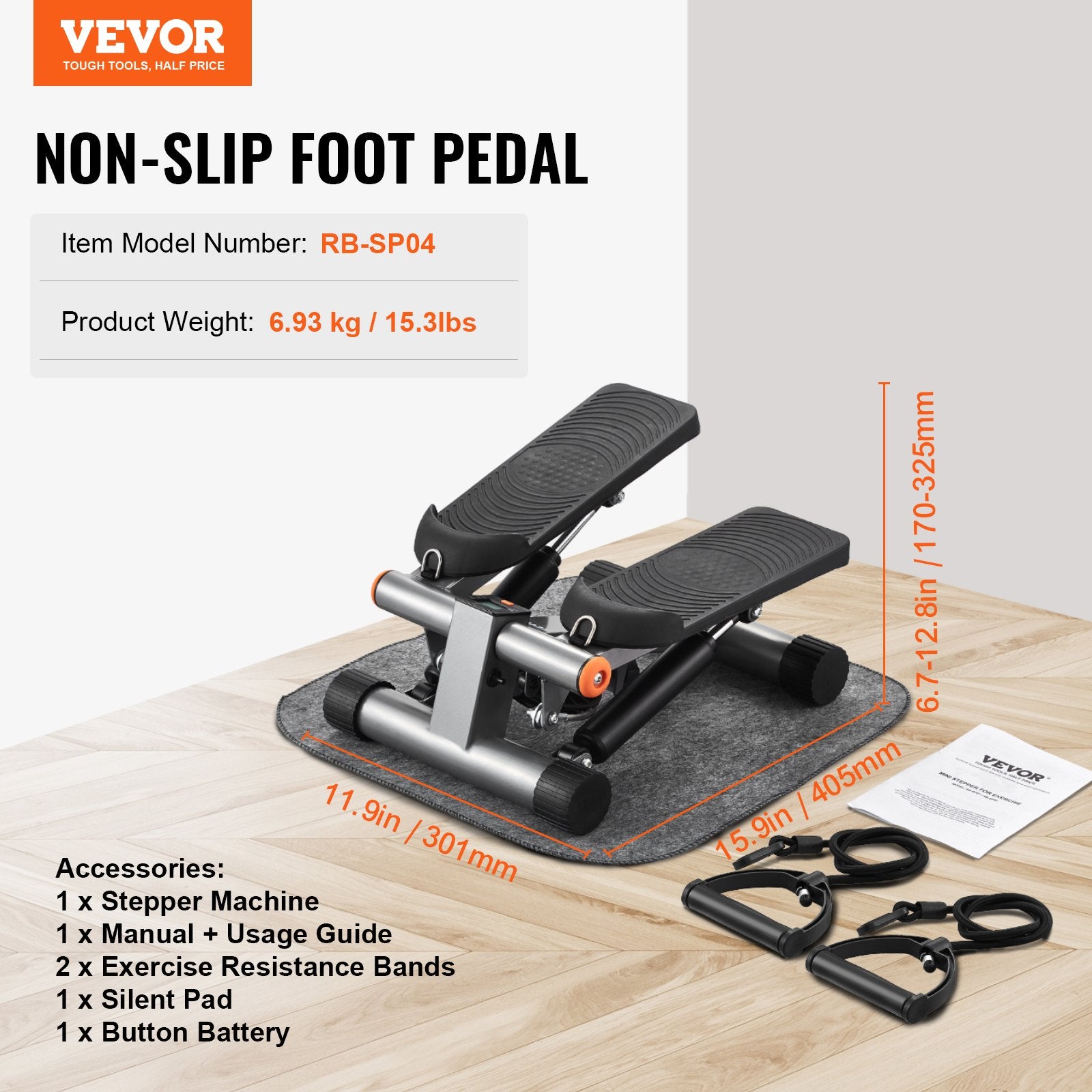 Stair Stepper for Exercise at Home Mini Stepper with Resistance Band