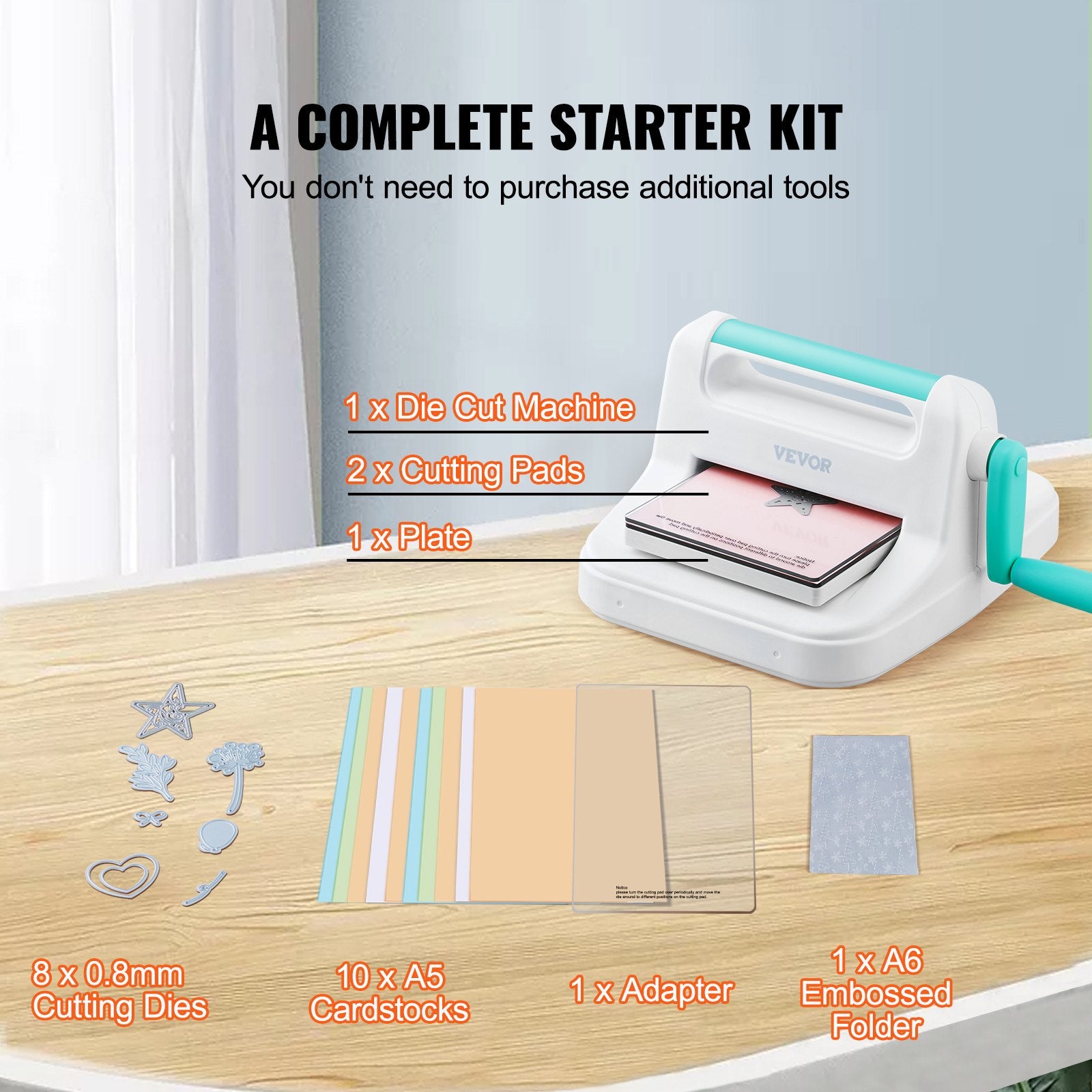 Cutters: VEVOR Manual Die Cutting Embossing Machine 6" Opening For Art Craft Scrapbooking