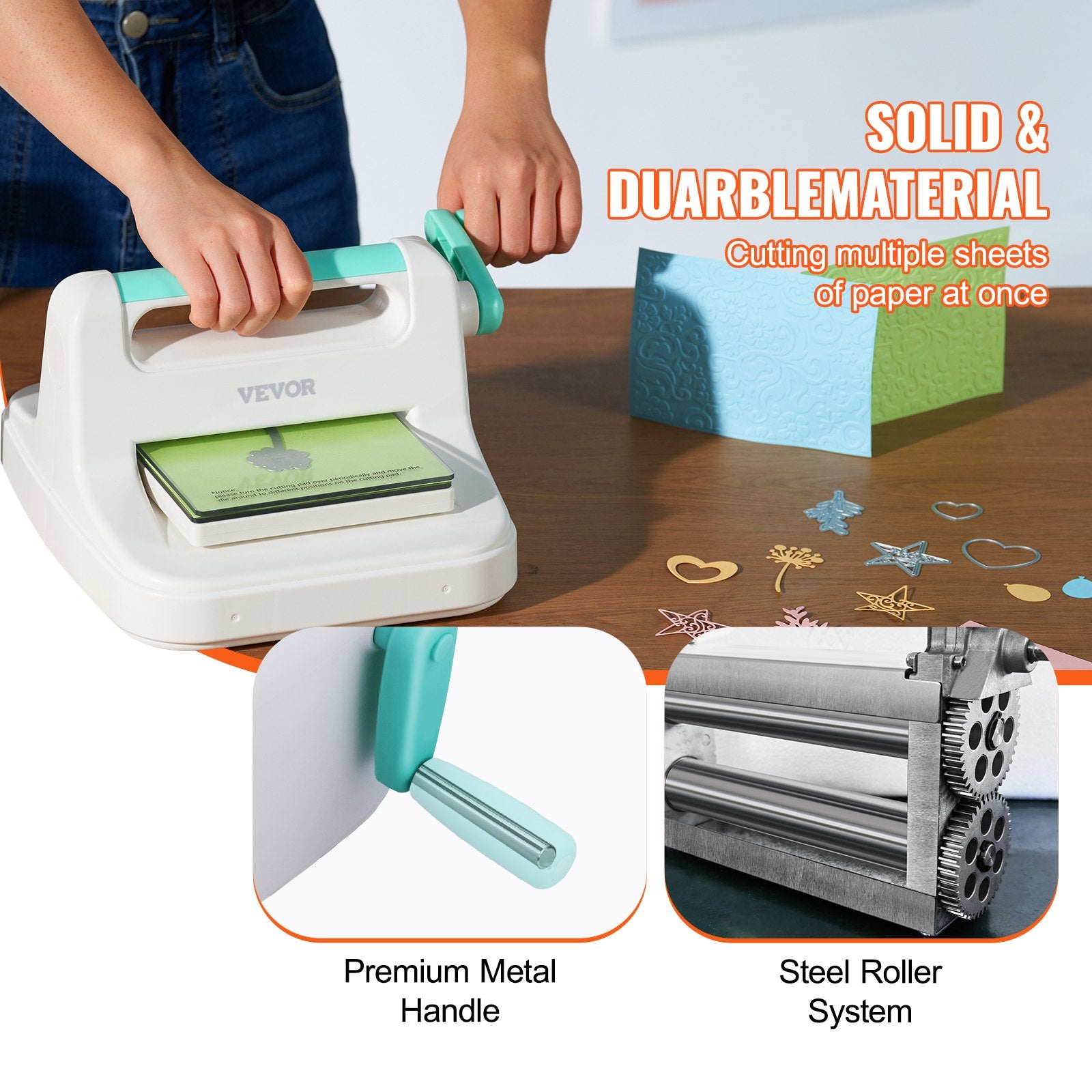 Cutters: VEVOR Manual Die Cutting Embossing Machine 6" Opening For Art Craft Scrapbooking