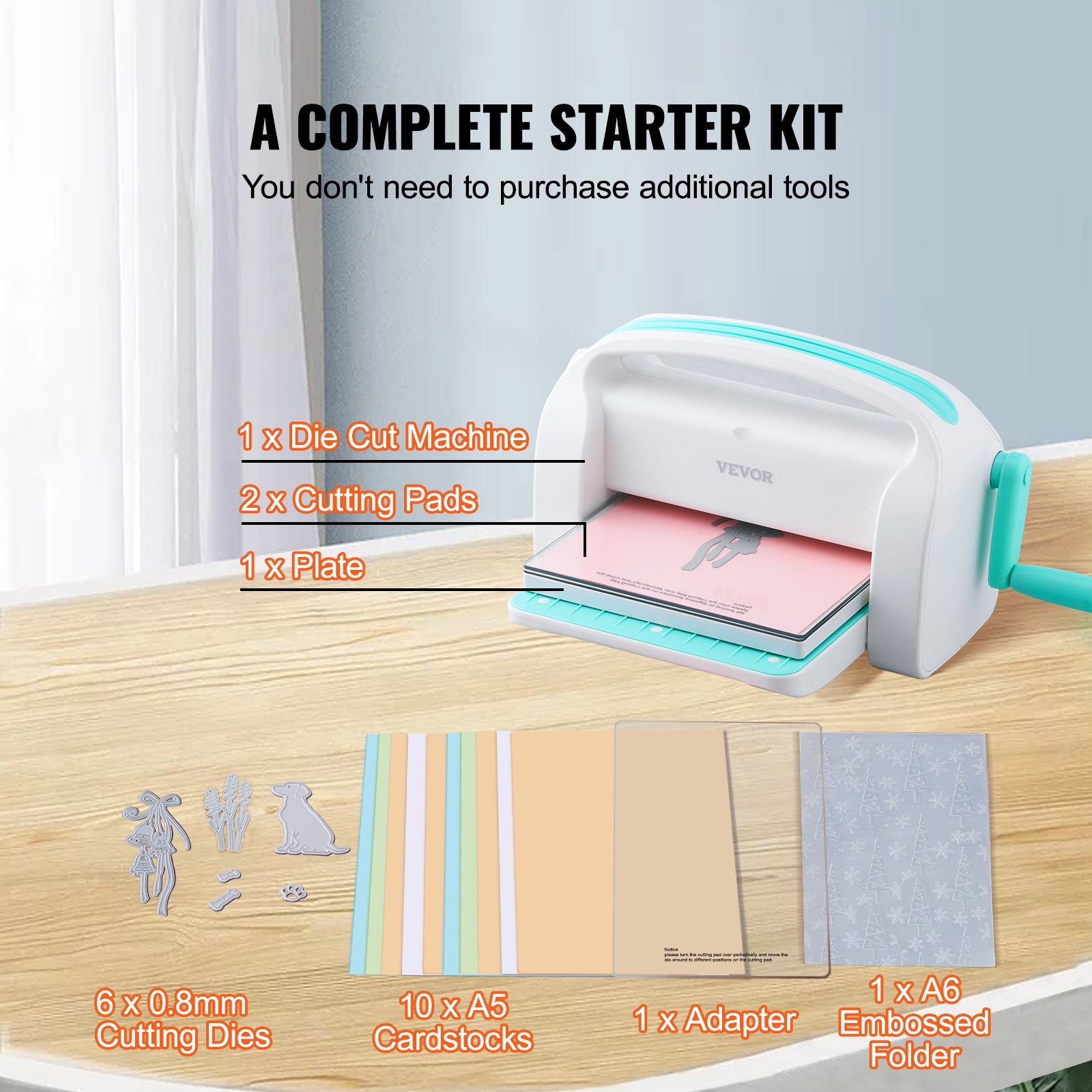 Cutters: VEVOR Manual Die Cutting Embossing Machine 9" Opening For Art Craft Scrapbooking