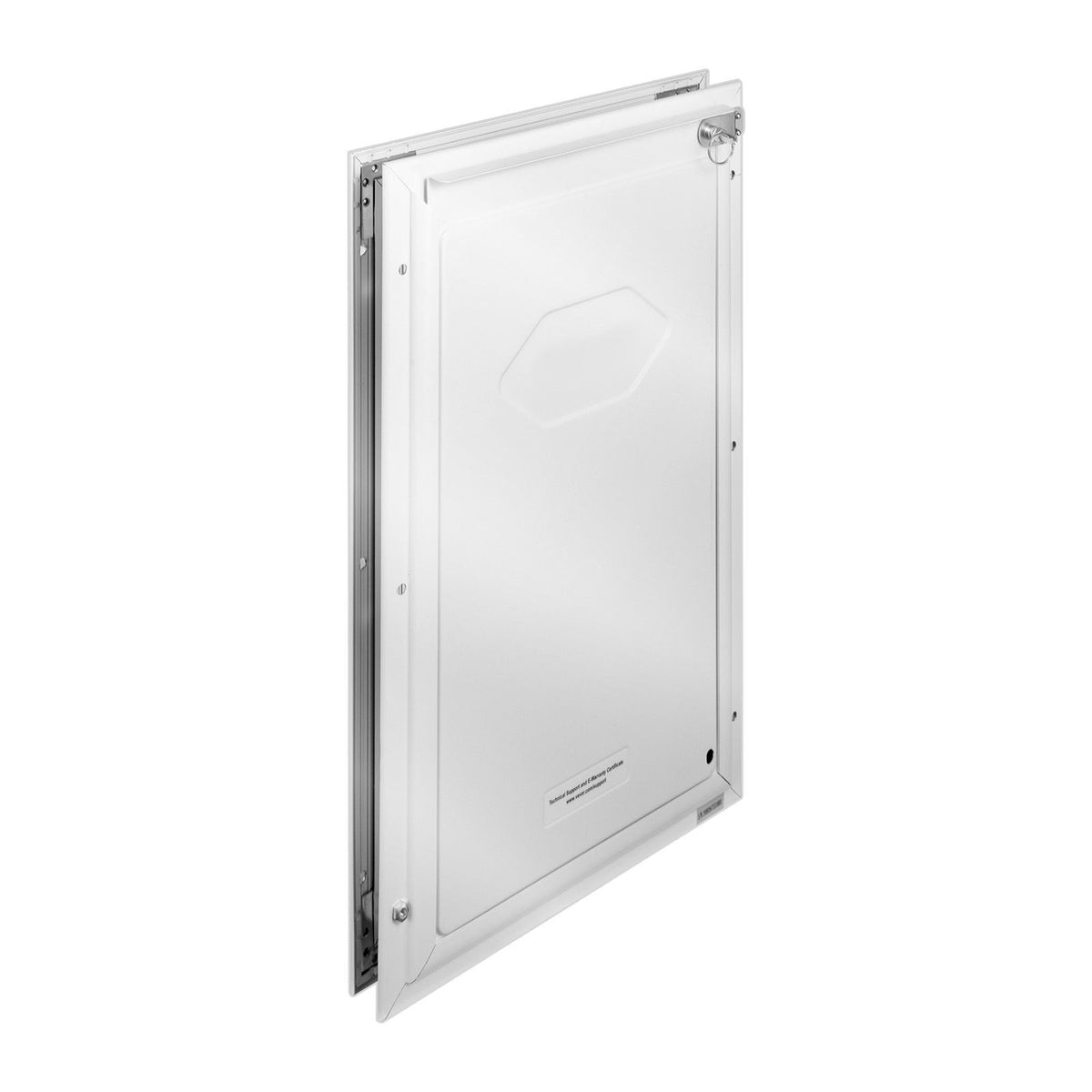 Pet Door, 33.7 x 50.9 cm Aluminum Frame with Lock and Flap System, Weatherproof Doggy Door, Easy to Install in Interior or Exterior Doors, Pet Door Suitable for Cat Doggie Kitties (White-L)