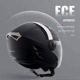 Bicycle Helmets: VEVOR 3/4-Face Motorcycle Helmet Motocross Helmet with Bluetooth Communication