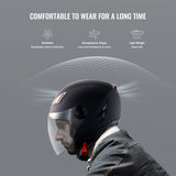 Bicycle Helmets: VEVOR 3/4-Face Motorcycle Helmet Motocross Helmet with Bluetooth Communication