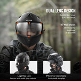 Bicycle Helmets: VEVOR Unmasked Motorcycle Helmet Motocross Helmet with Bluetooth Communication