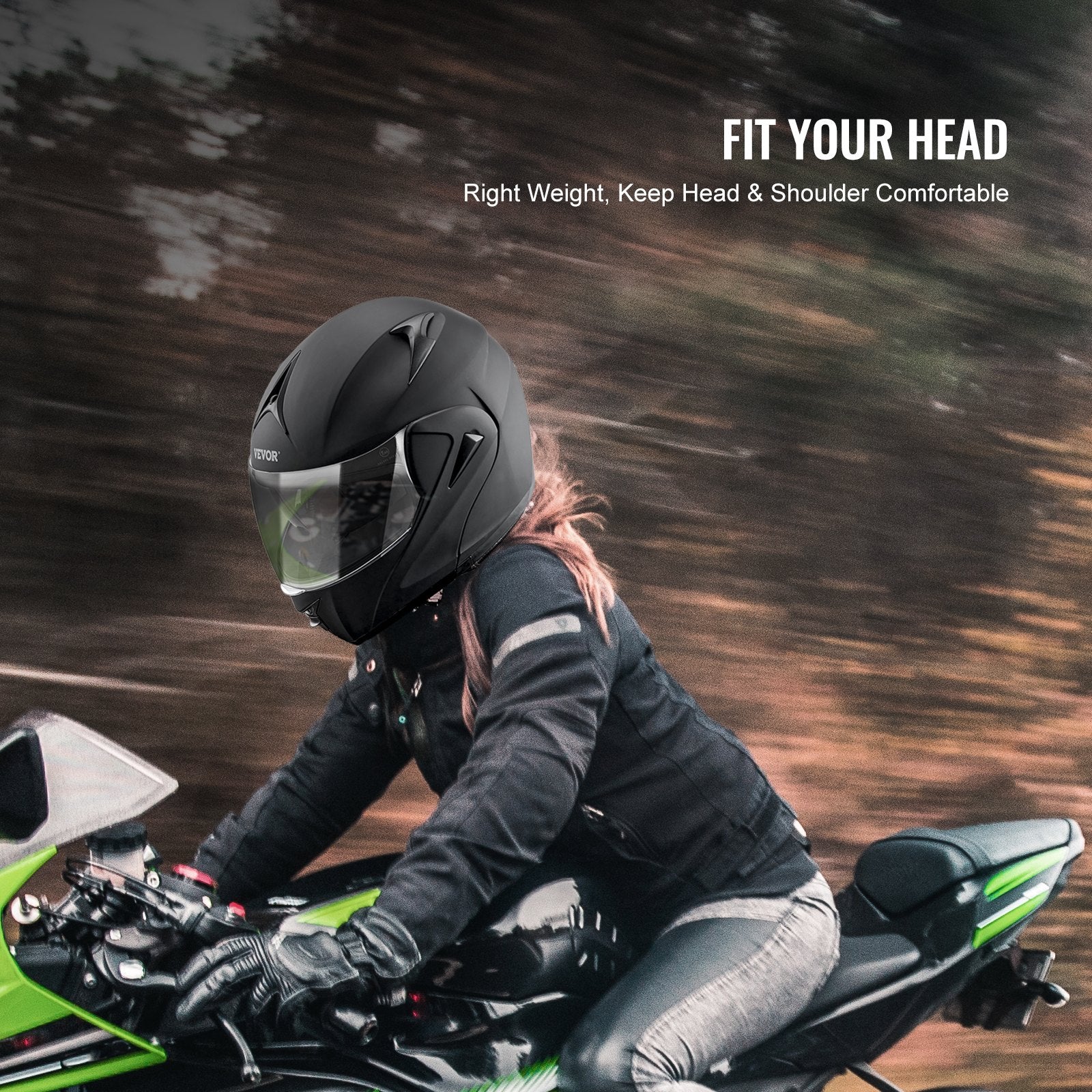 Bicycle Helmets: VEVOR Unmasked Motorcycle Helmet Motocross Helmet with Bluetooth Communication
