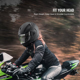 Bicycle Helmets: VEVOR Unmasked Motorcycle Helmet Motocross Helmet with Bluetooth Communication