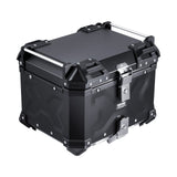 Bicycle Bags: VEVOR Motorcycle Top Case, Universal Aluminum Alloy Motorbike Tail Box with Leather Lining, 45L Waterproof Detachable Motorcycle Top Box with Lock & Back Cushion, Fit for 99% of Motorcycle Frames