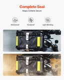 Bicycle Bags: VEVOR Motorcycle Top Case, Universal Aluminum Alloy Motorbike Tail Box with Leather Lining, 45L Waterproof Detachable Motorcycle Top Box with Lock & Back Cushion, Fit for 99% of Motorcycle Frames