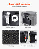 Bicycle Bags: VEVOR Motorcycle Top Case, Universal Aluminum Alloy Motorbike Tail Box with Leather Lining, 45L Waterproof Detachable Motorcycle Top Box with Lock & Back Cushion, Fit for 99% of Motorcycle Frames