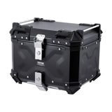 Bicycle Bags: VEVOR Motorcycle Top Case, Universal Aluminum Alloy Motorbike Tail Box with Leather Lining, 45L Waterproof Detachable Motorcycle Top Box with Lock & Back Cushion, Fit for 99% of Motorcycle Frames