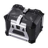Bicycle Bags: VEVOR Motorcycle Top Case, Universal Aluminum Alloy Motorbike Tail Box with Leather Lining, 45L Waterproof Detachable Motorcycle Top Box with Lock & Back Cushion, Fit for 99% of Motorcycle Frames