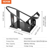 Bicycle Stands & Storage: VEVOR Motorcycle Wheel Chock, 816.5 kg Capacity Wheel Cradle Holder, Heavy-duty Steel Motorcycle Front Wheel Stand with 3 Adjustable Holes, For 381-533.4 mm Off-Road Motorcycles, Standard Motorcycles