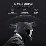 Bicycle Helmets: VEVOR Full Face Motorcycle Helmet Motocross Helmet with Bluetooth Slot