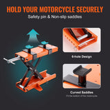 Automotive Lifts & Hoists: VEVOR Motorcycle Lift Scissor Jack Stand 1100 Lb with Saddle ATV Lift Dirt Bike